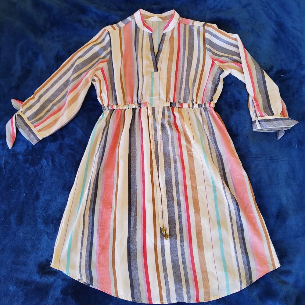 Pastel Rainbow Candy Striped Lightweight Easter Dress